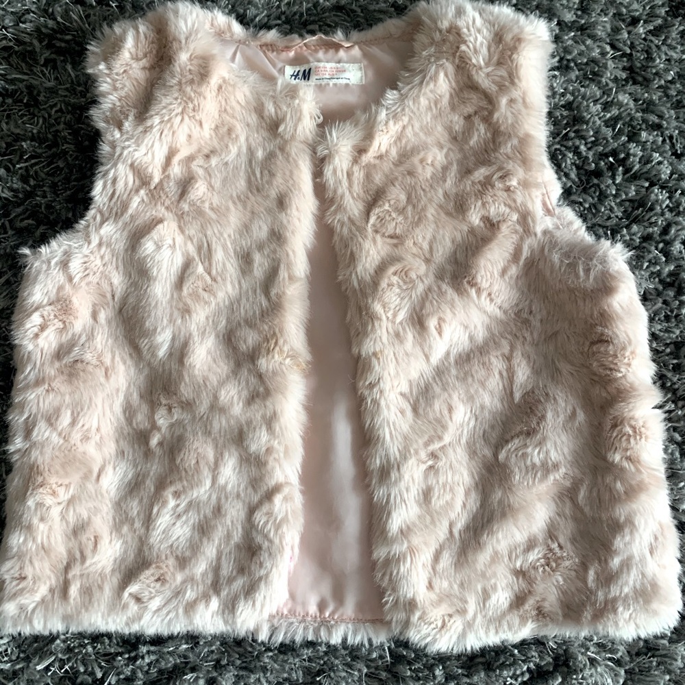 Pink fur vest H&M